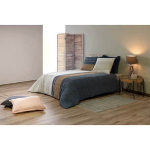 Parure housse de couette en coton beige