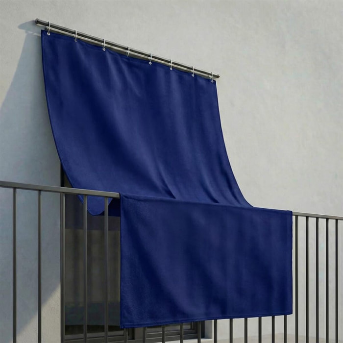 Tenda da sole a caduta impermeabile per esterno con occhielli, telo parasole resistente ai raggi UV e intemperie, protegge da luce e calore, aumenta privacy su balcone e terrazzo, facile da installare, tessuto in poliestere durevole e lavabile