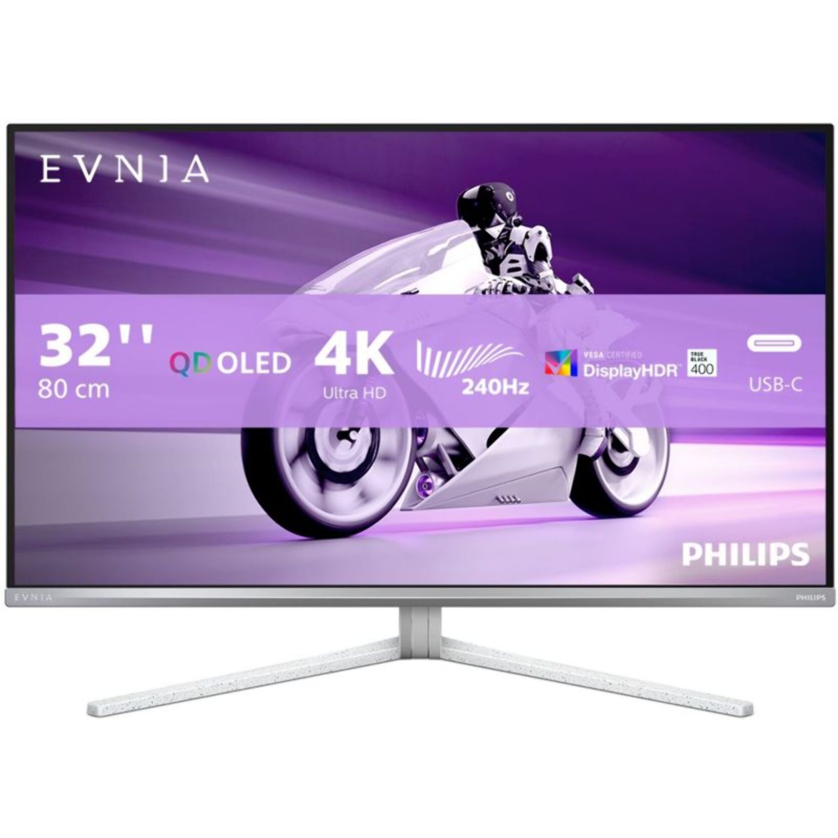 Ecran PC Gamer PHILIPS Evnia 32M2N8900 32" 4K 240Hz QD-OLED HDR True Black 400 HDMI 2.1 Ambiglow