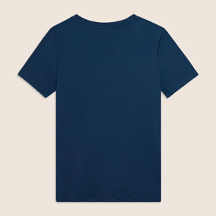 T-shirt Manica Corta con Decori Floreali e Borchie