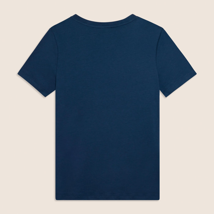 T-shirt Manica Corta con Decori Floreali e Borchie