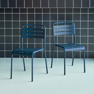 Chaise de jardin acier (lot de 2) AMÉLIA