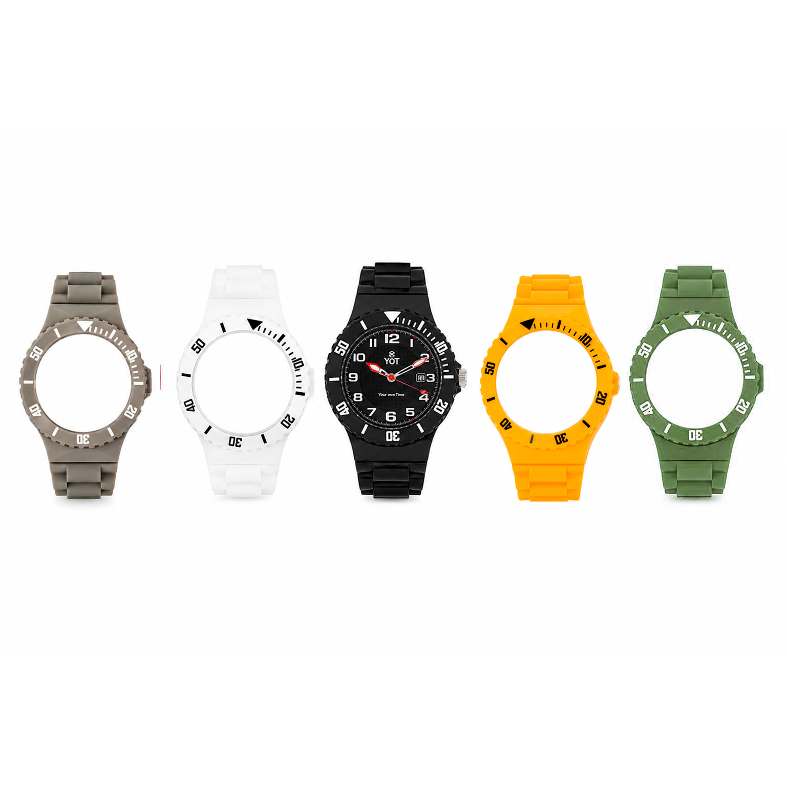 Reloj Yot CP30119-SP03 Unisex Analogico Cuarzo con Correa de Caucho
