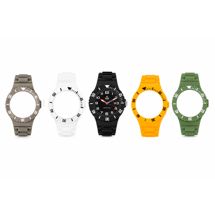 Reloj Yot CP30119-SP03 Unisex Analogico Cuarzo con Correa de Caucho