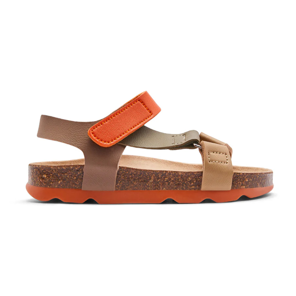 Sandalias Bio de Niños Cierre Hebilla Marrón / Naranja