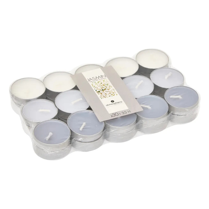 Lot de 30 bougies parfumées jasmin 350g