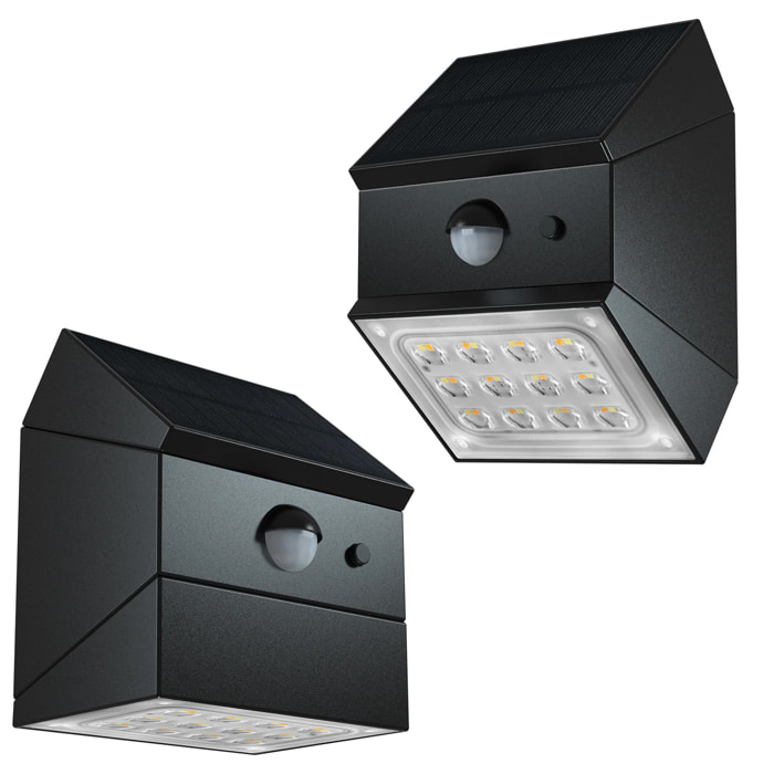 2 Applique solaire sensor LUMICUBE 300LM