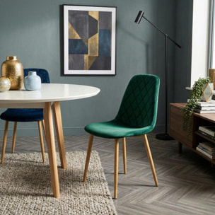 Chaise velours verte (lot de 2) HAWAI