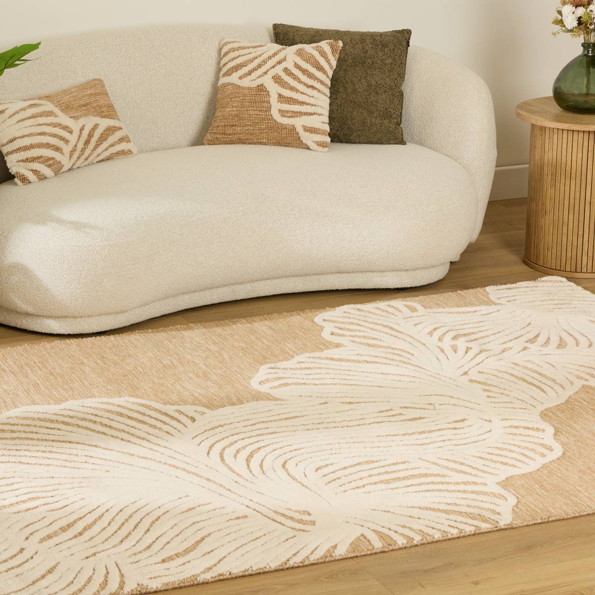 Tapis Loomia rectangulaire 160x230cm fleur