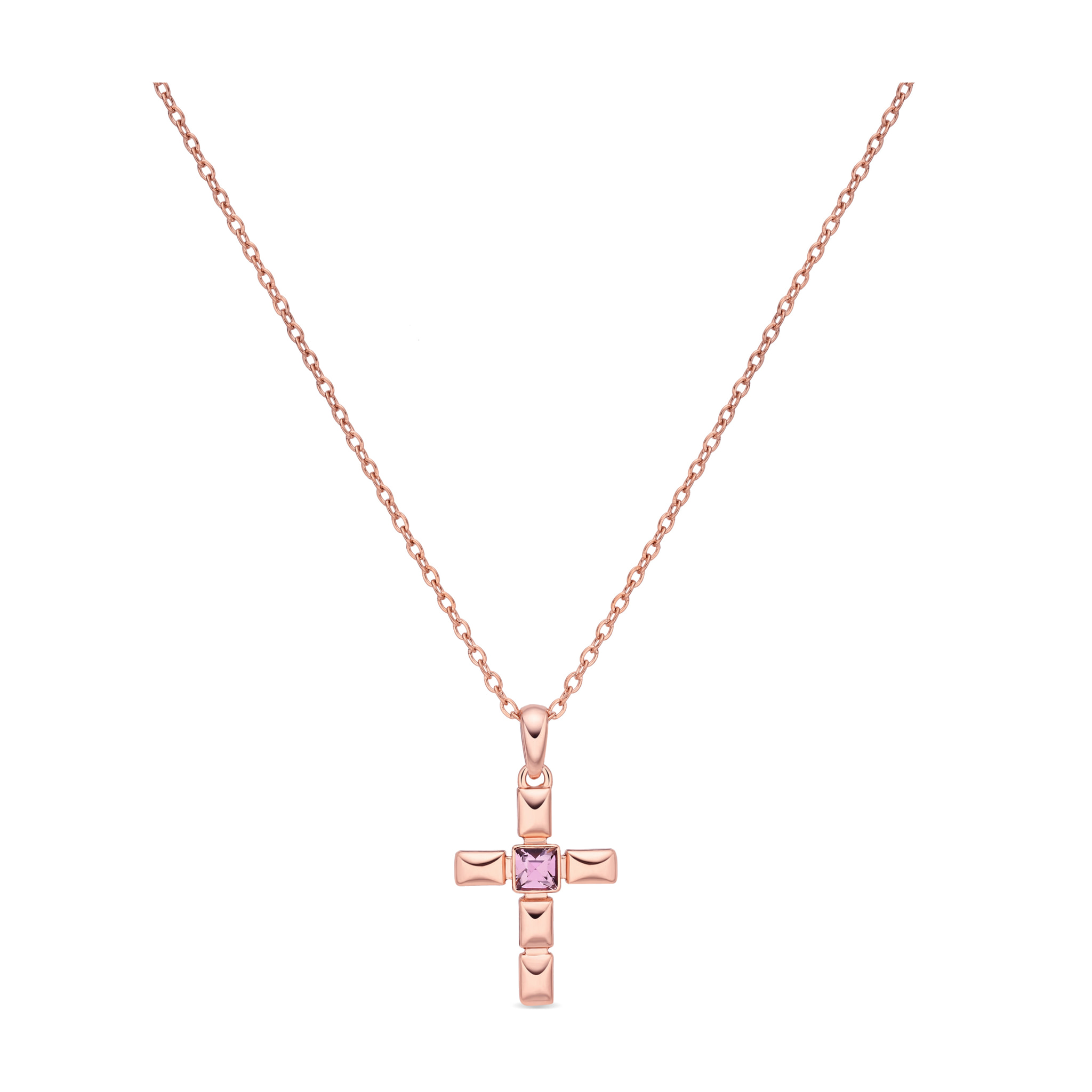 Collar Dawon acabado oro rosa 18k