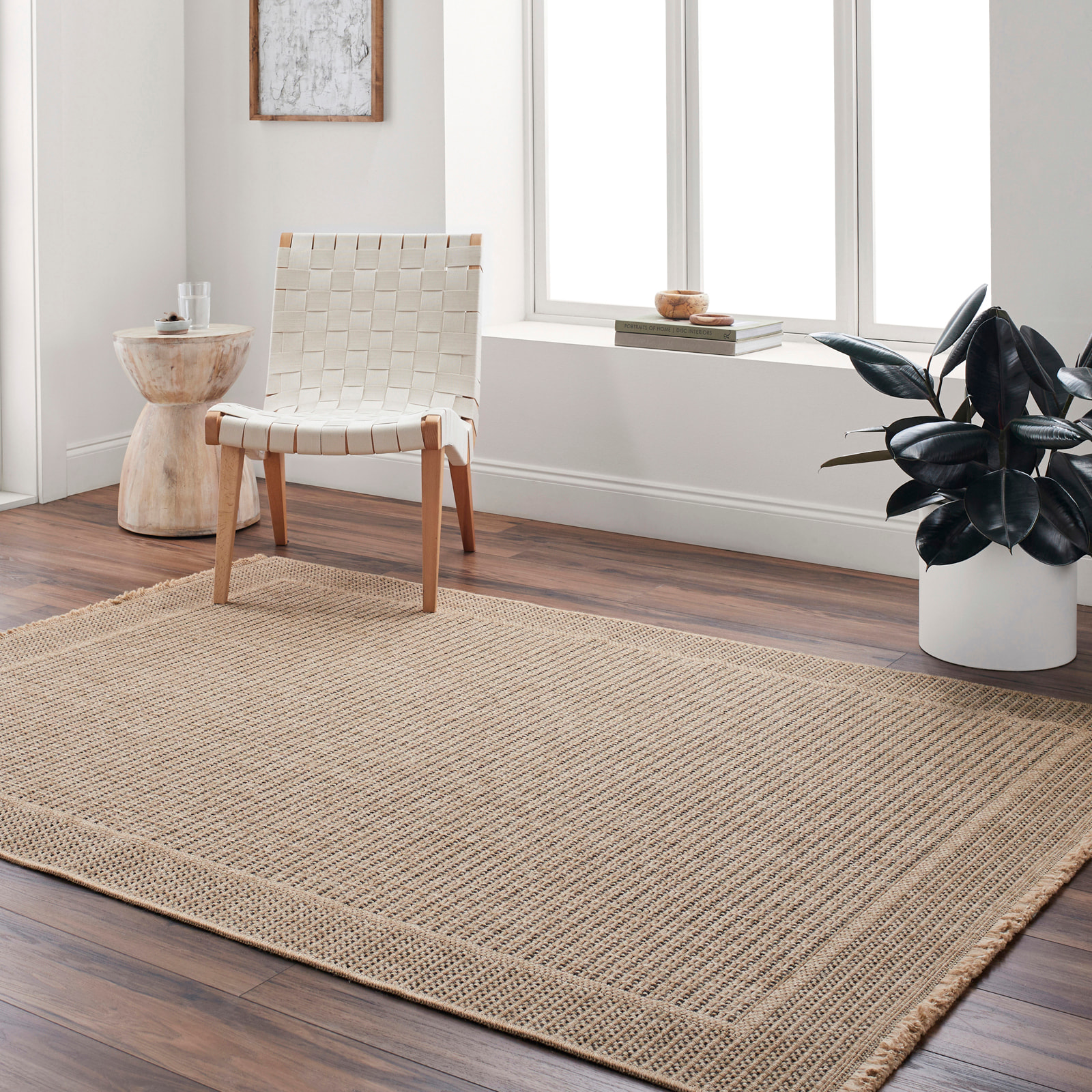 MINDY Alfombra Exterior/Interior Efecto Yute