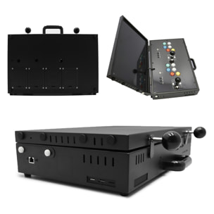 Consola  reto ARCADE PRO 3D 128Gb (8520 juegos) WIFI con PANDORA FORREST . Pantalla 19" FULL HD. Maletin plegable y portátil para  2 jugadores.
