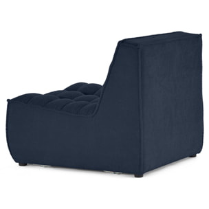 Ellie - fauteuil en velours texturé - Bleu marine