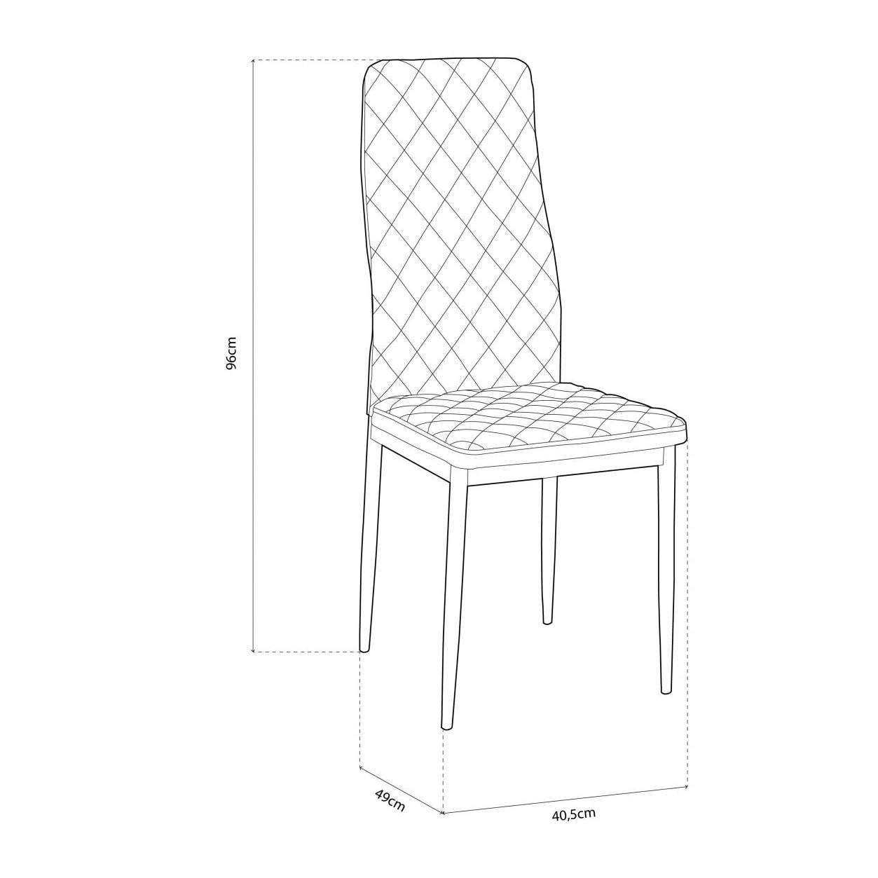 Pack 6 sillas de comedor Lacey Tejido Gris