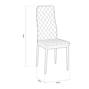 Pack 6 sillas de comedor Lacey Tejido Gris