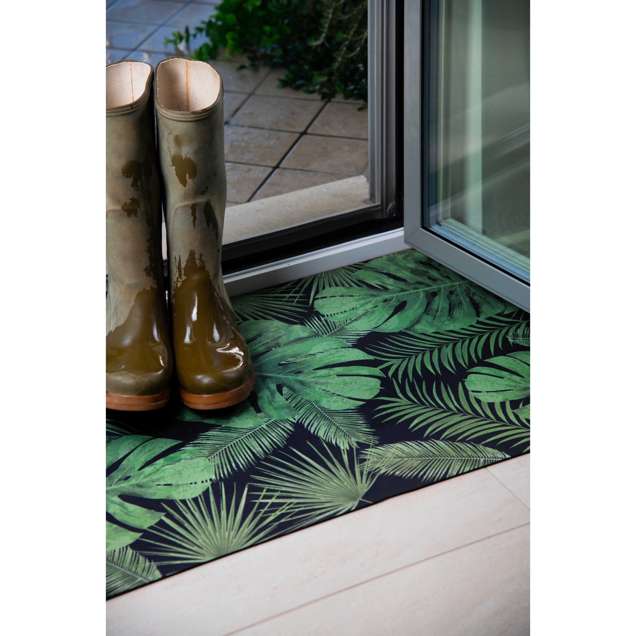 Tapis de bain Soft Excelsa- Foliage, Caoutchouc Vert