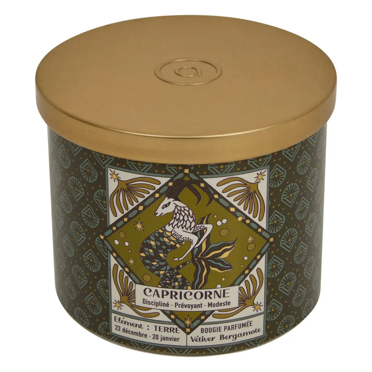 Bougie parfumée Astro 396g pot verre assorti