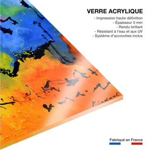 Tableau abstrait deco blue limit Tableau plexiglas