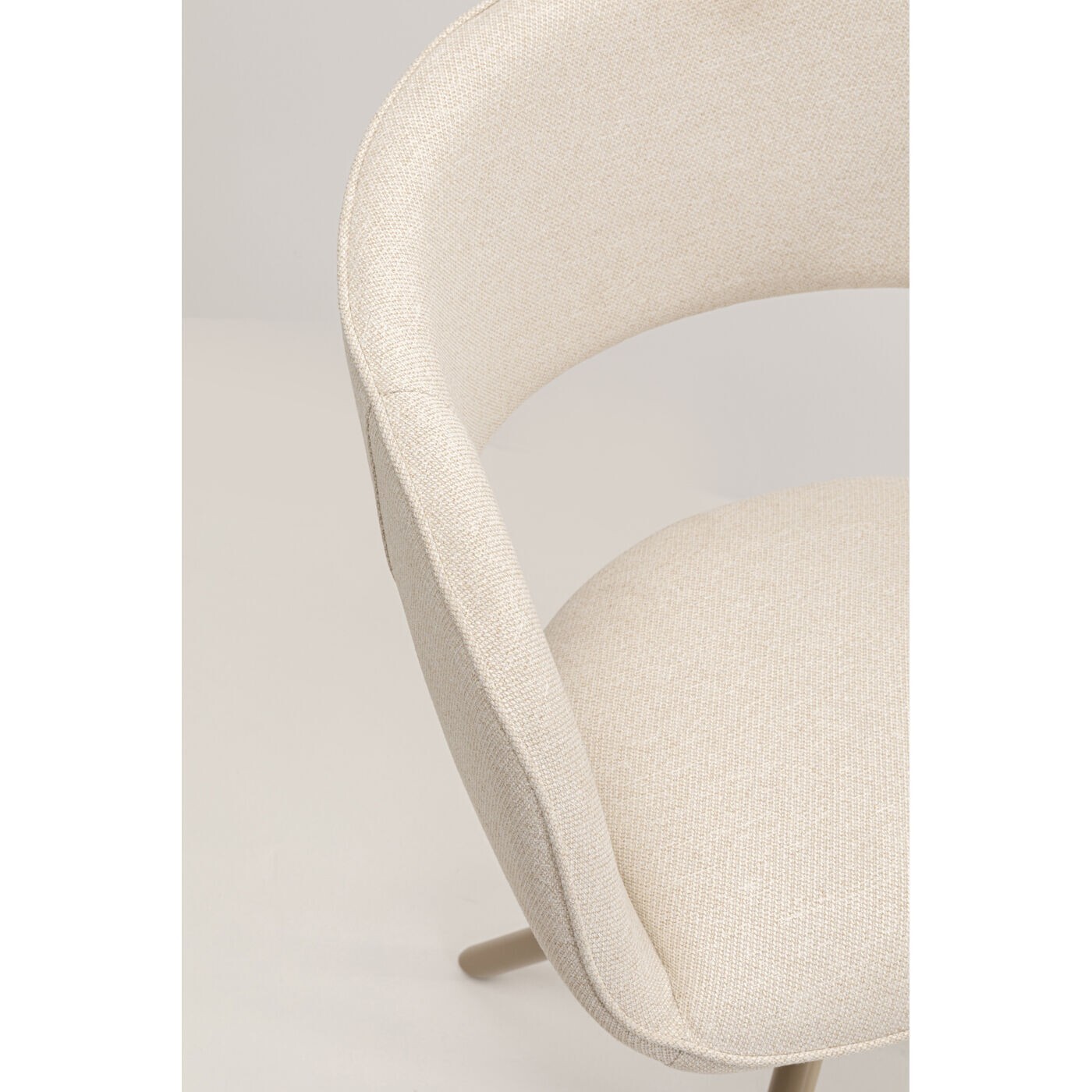 Chaise avec accoudoirs pivotante Gina beige Kare Design