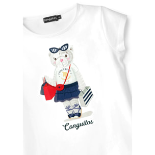 Conguitos - T-shirt casual a maniche corte stampata