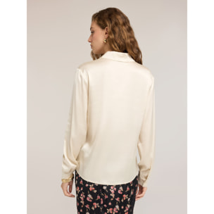Motivi - Camicia in raso - Bianco