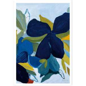 Poster fleurs bleues Affiche seule