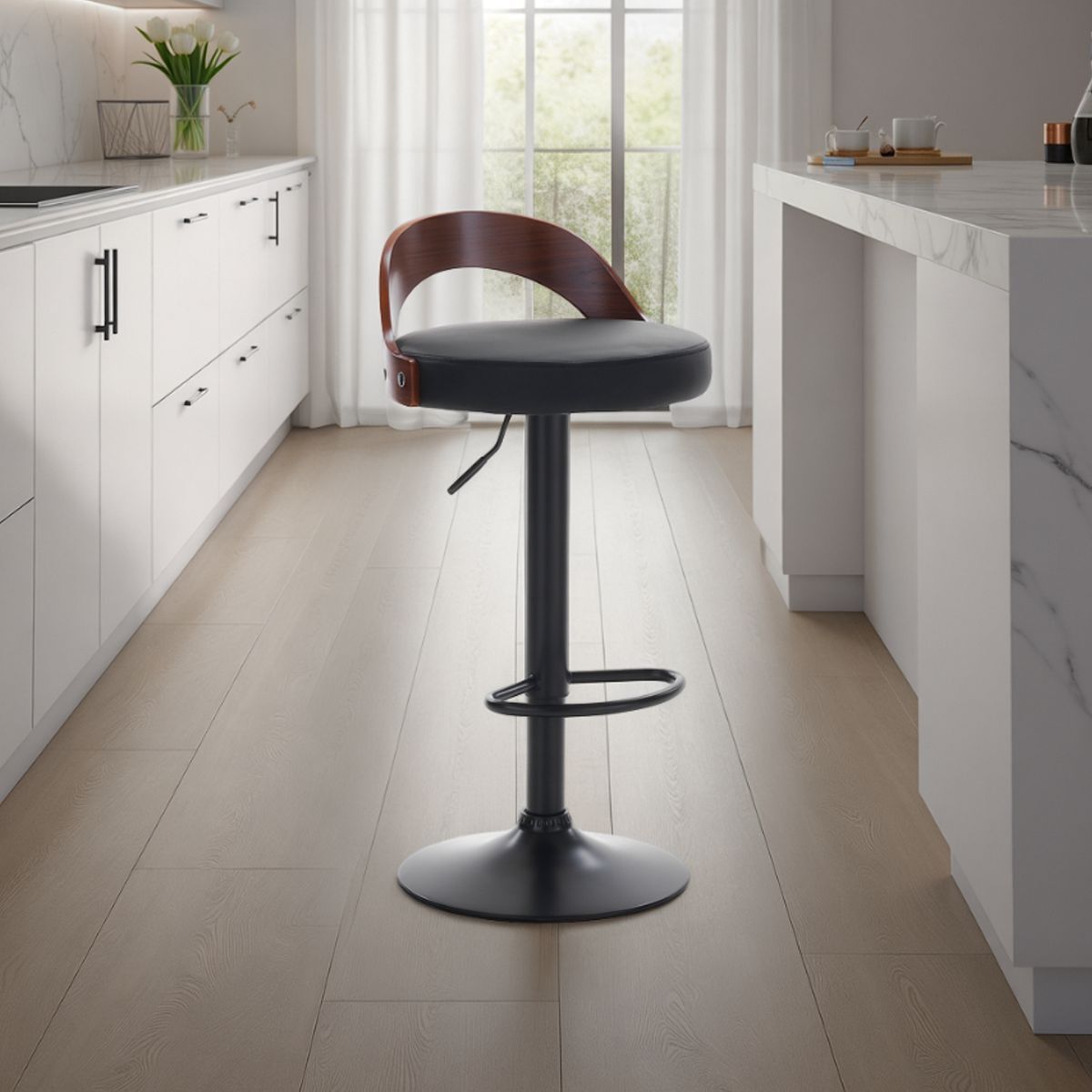 Tomasucci Ensemble de 2 tabourets RUBEN en bois foncé