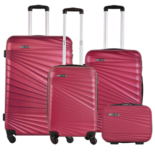 Juego de maletas rígidas 4 piezas en coral