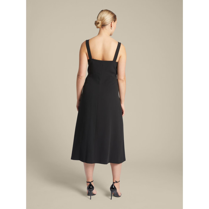 Elena Mirò - Vestido elegante bordado a mano - Negro