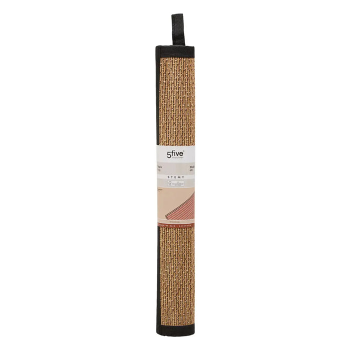 Tapis de bain texturé Stemy 50x80cm noir
