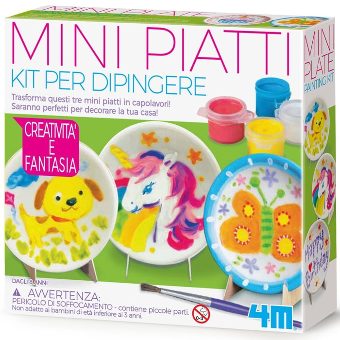 Creatività e Fantasia- Mini Piatti Kit per Dipingere
