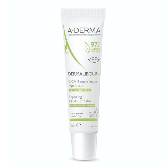Dermalibour + - Cica Baume Lèvres Réparateur 15 ml