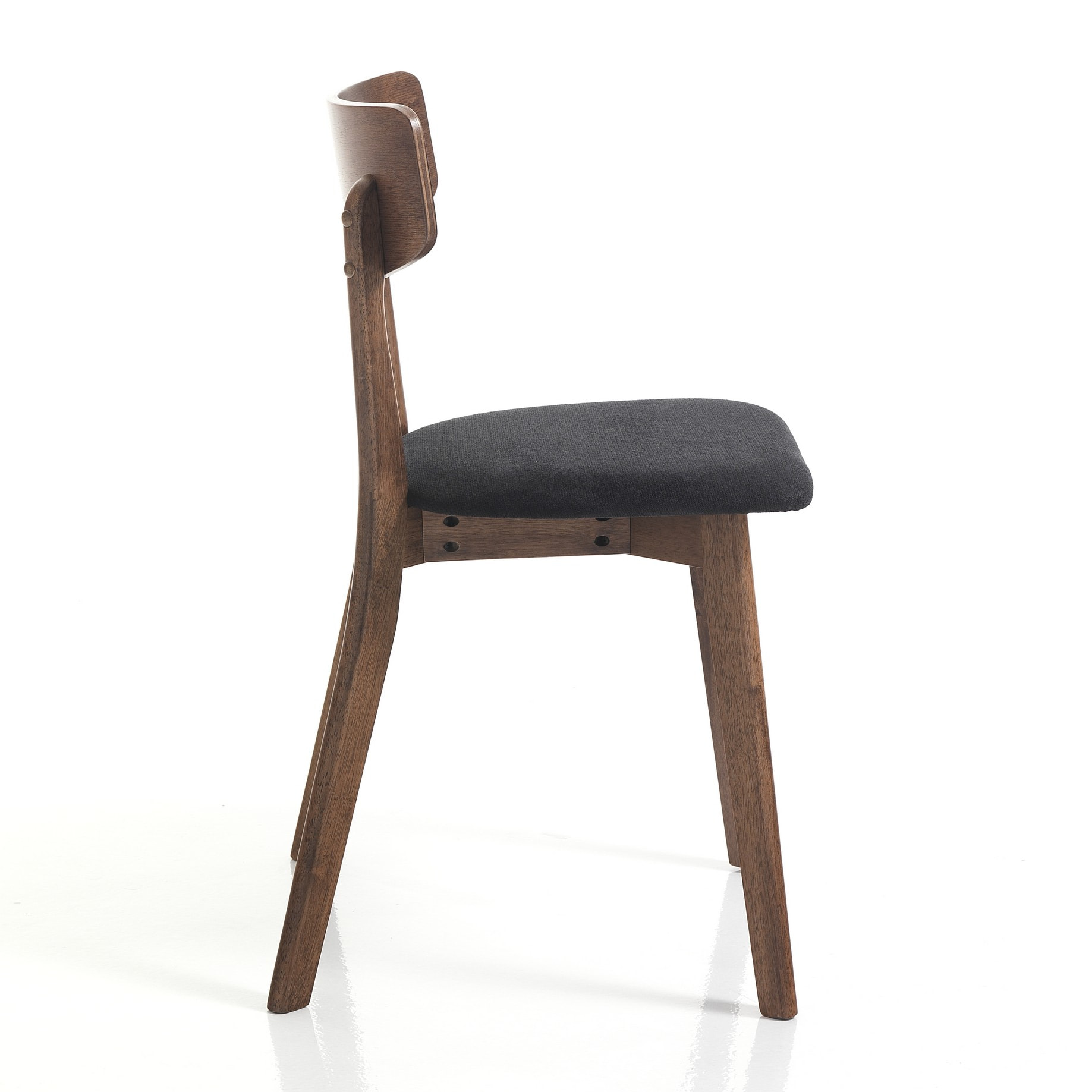 Tomasucci Lot de 2 Chaises VARM DARK WOOD Multicolore