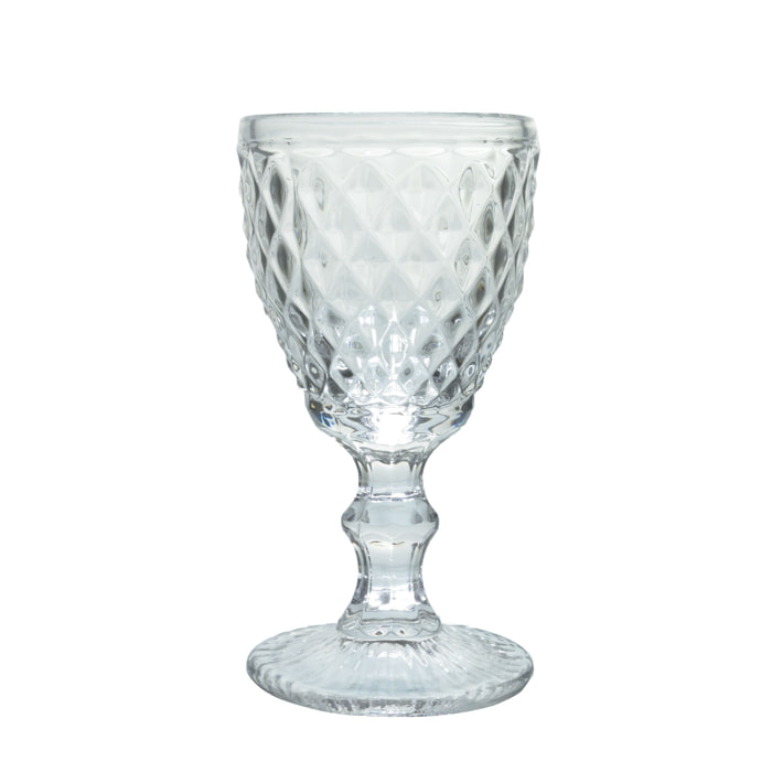 Strass Transparent - Lot de 6 verres à pied 20 cl