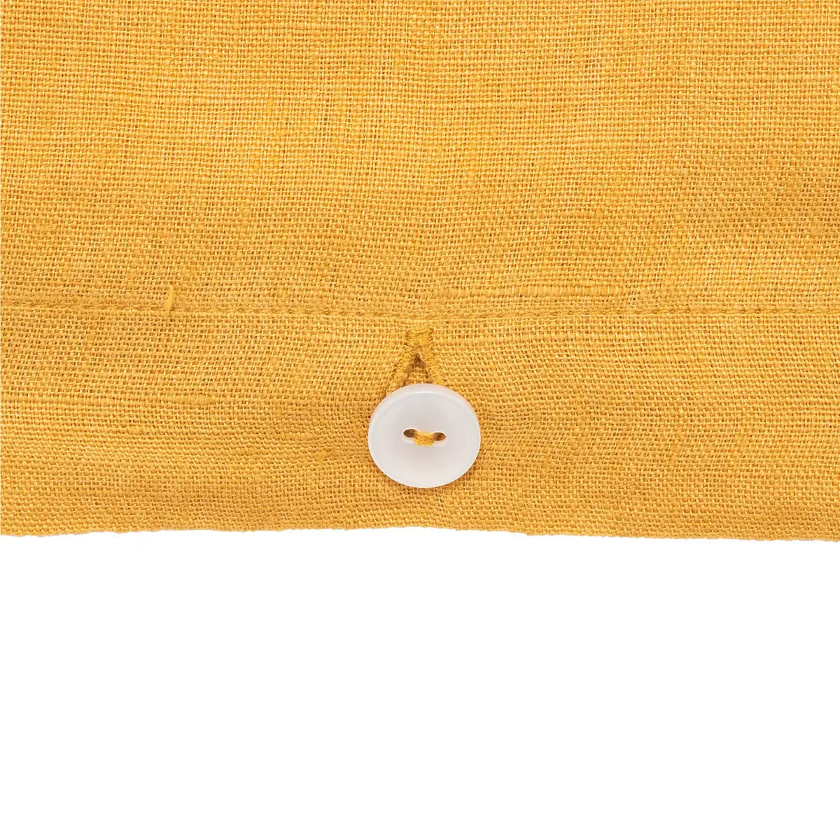 Drap-housse "Linah" - jaune ocre - lin lavé 140x190 cm