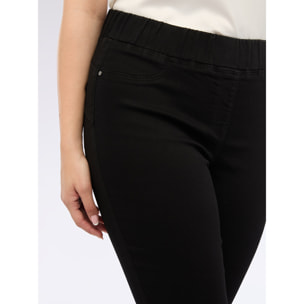 Fiorella Rubino - Jeggings totalmente negros con cintura elástica - Negro