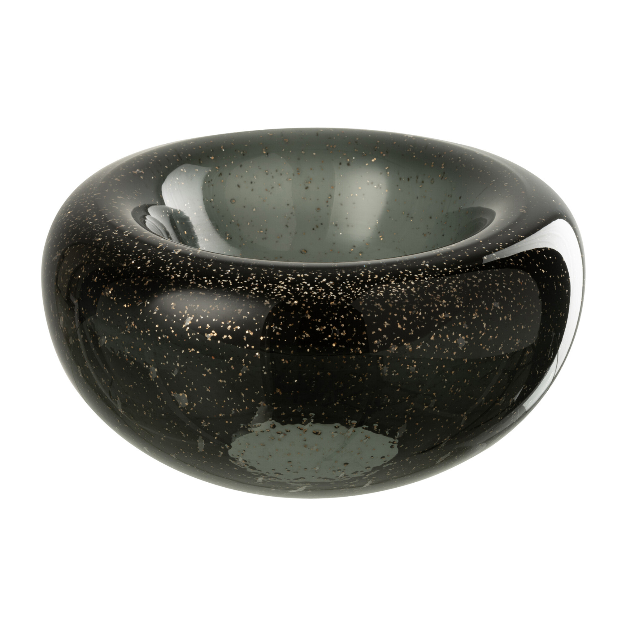 J-Line bol décoratif Carol - verre - noir - small