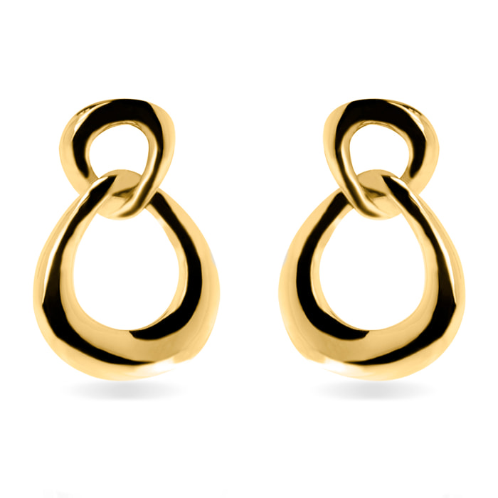 Pendientes acabados en oro amarillo de 18K