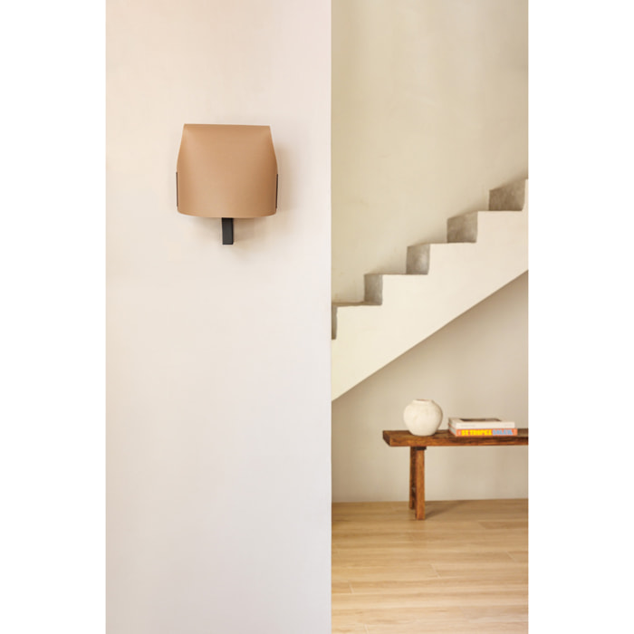LUANG Lampe applique noire/camel