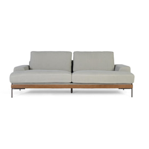 Sofá de Lino 225 Cm Estilo Contemporáneo