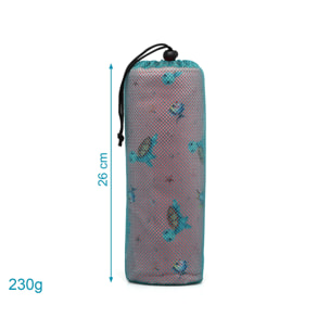 TOALLA PLAYA MICROFIBRA TORTUGAS CORAL