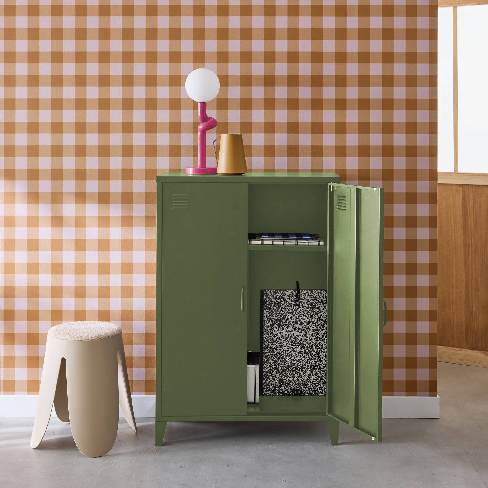 Commode/armoire industrielle métal 2 portes SOHO