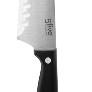 Couteau Santoku inox "Essentiel Black" lame 17cm