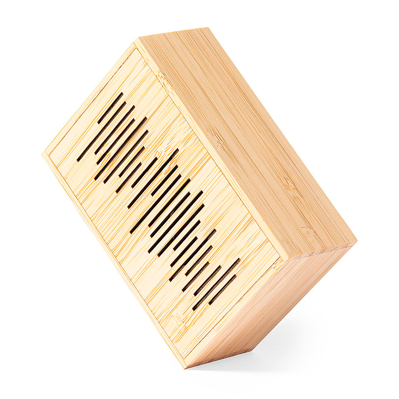 Altoparlante a ricarica solare. bluetooth di bambù naturale. Potenza sonora 3W. Batteria da 400 mAh