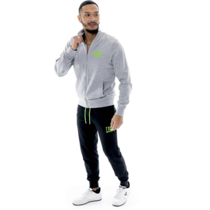 Chándal de hombre Leone HJ de algodón no perchado con cuello y cremallera