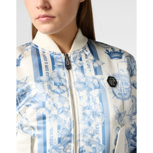 PHILIPP PLEIN Satin Bomber Butterfly Tattoo