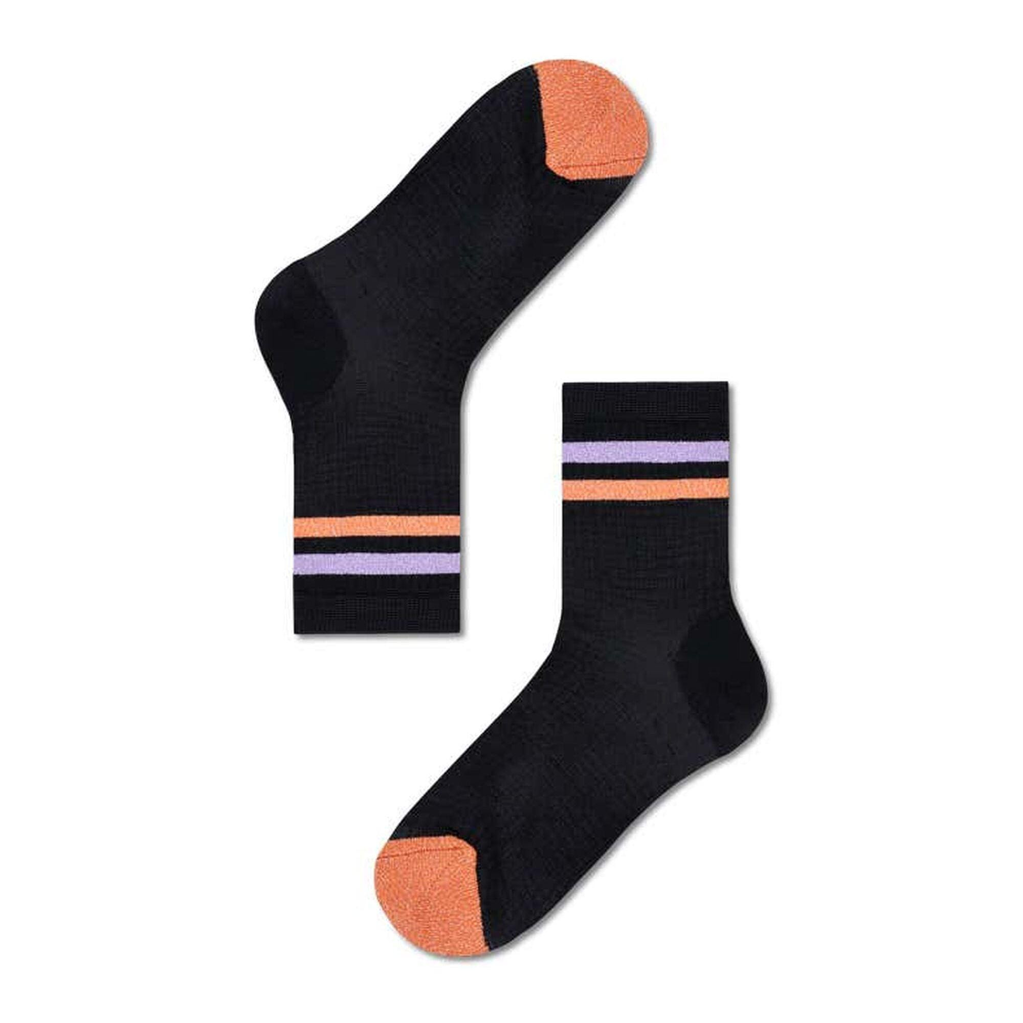 Calcetines ines ankle negro y naranja