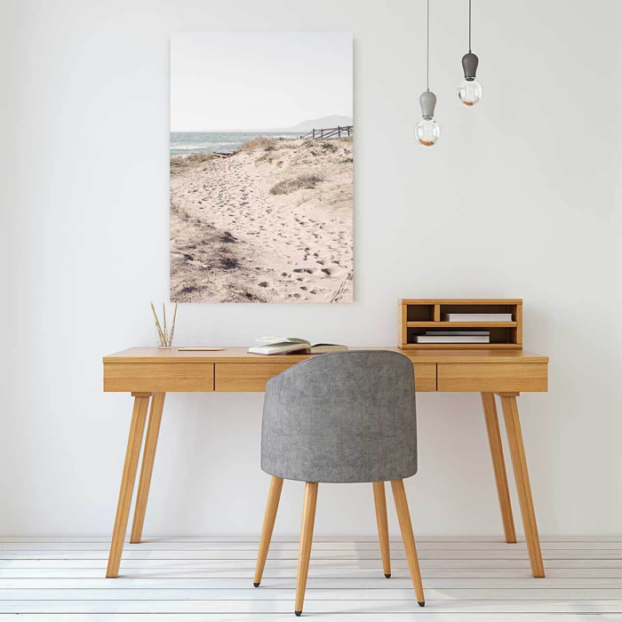 Tableau mer chemin de sable  Toile imprimée
