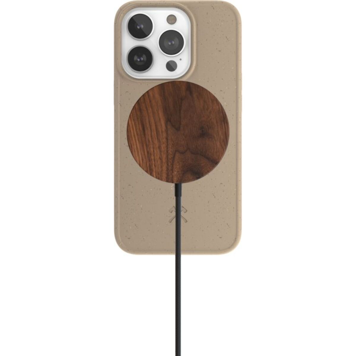 Coque bumper WOODCESSORIES iPhone 14 Pro BioCase Taupe