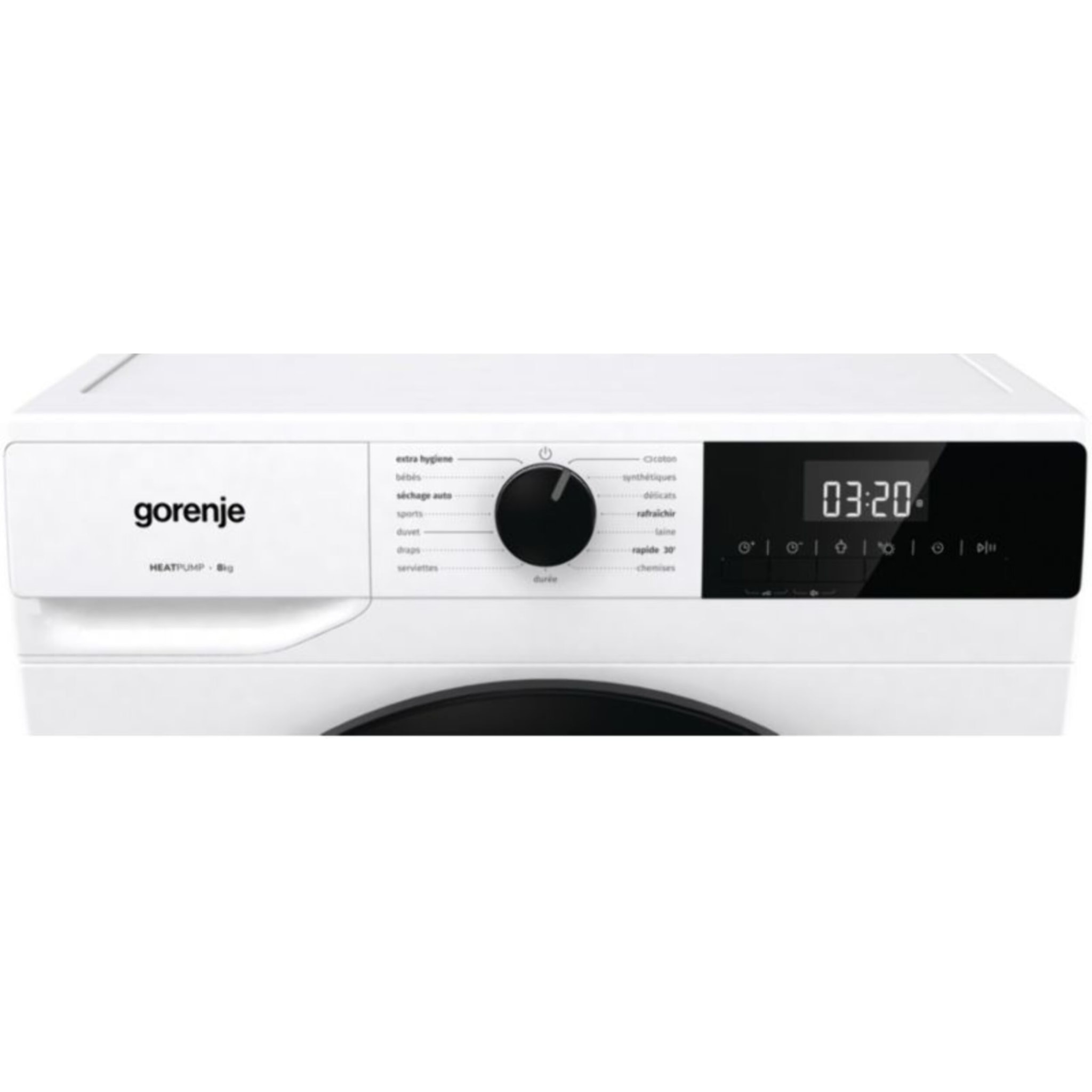 Sèche linge pompe à chaleur GORENJE DHNE82 8kg - Soin quotidien & Anti-froissage